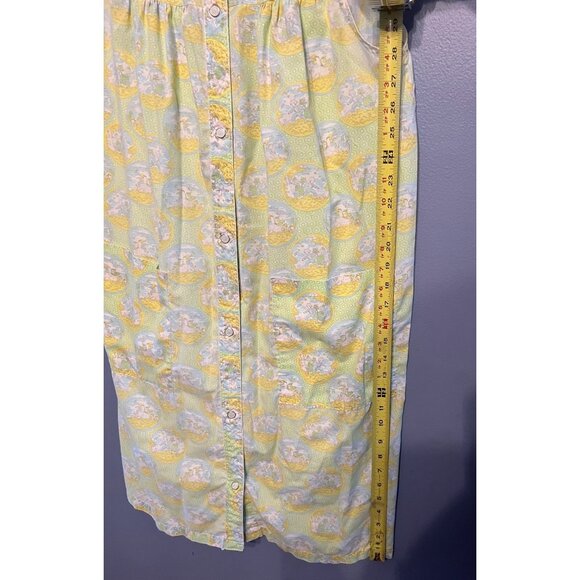 Vintage Montgomery Ward Tank House Dress/Mumu With Snap Buttons & Pockets Size S - Picture 6 of 12
